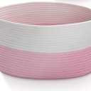 Medium Rope Basket with Handles, Medium Bohe Storage Basket, 17 "L x 12.5" W x 8.5 "H, Home Decor Organizer for Towels,toys, Books & Magazines