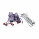 Iron and Nylon Construction Enhanced Stability and Strong Anchoring Portable Ground Pegs Kit with Pouch for Tents and Hammock