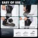 Hikenture Hiking Gaiters with Upgraded Zipper, Gators for Hiking Boots Waterproof, Lightweight Shoe Leg Gaiters for Men Women (Medium, Black)