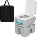 SereneLife 5.2 Gal Portable Camping Toilet For Adults, 100+ Flushes, Porta Potty Camp Toilet with Detachable Waste Tank, Level Indicator, Carry Bag, Suitable for Camping, Hiking, and Boating
