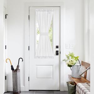 NICETOWN Sheer Door Curtain for Windows, Light Filgtering French Door Curtain Self Adhesive Window Blind for Patio Sidelight Cover Tie Up Shade, W26 x L50 in, 1 Panel, Pure White NICETOWN Sheer Door Curtain for Windows, Light Filgtering French Door Curtain Self Adhesive Window Blind for Patio Sidelight Cover Tie Up Shade, W26 x L50 in, 1 Panel, Pure White