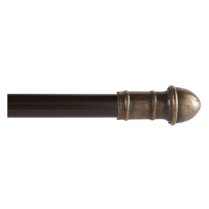 48-84 in. Adjustable Petite Café Curtain Rod, 7/16 in. Diameter, Bronze