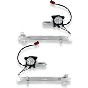 SCITOO Rear Left Driver Side and Rear Right Passenger Side Power Window Regulator With Motor Replacement for 1990-1993 for Honda for Accord