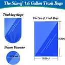 1.6 Gallon 120 pcs (Fit 1.3-1.6 Gal)Small Clear Trash Bags, Strong 1.3 Gallon1.5 Gallon 1.6 gallons Garbage Bags, Bathroom Trash Can Bin Liners, Mini Bags for Office, Waste Basket Liner,Fit 5-6 Liters