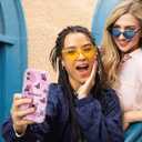 2 x Compatible for iPhone 11 Case, Pretty Butterfly Print Three-Dimensional Wave Clear Case for Girls Women, Soft Full Package Anti-Fall Cover for iPhone 11, Shadow Dance Black