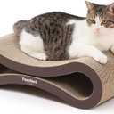Paws NEST Scratch Lounge for Cats, 21.6 Inch Cat Lounger Scratcher, Infinity Cat Scratcher, Reversible, Non-Toxic & Durable, Includes Premium Organic Catnip