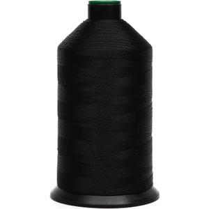 Extra Strong Bonded Nylon Thread #69 Tex70 – 16 OZ, 6000yds, Versatile Stitching Solution for Leather, Upholstery, Canvas Repair and More (Black)