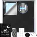 100% Magnetic Black Out Window Cover 157" x 58" Blackout Blinds No Drill, Portable Black Out Shades Blackout Curtains for Bedroom,RV,Nursery,Media Room with Strong Magnets
