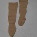 Beister 20-30 mmHg Compression Stocks Women & Men Thigh High Closed Toe Sockings for Varicose Veins, Edema, Flight (Small (1 Pair), Beige)