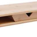 Monitor Stand Riser, 24inch Large Desk Computer Monitor Stand with 2 Wire Holes & Back Baffle, V-shaped Drawer, Desk Shelf Adds Storage for PC Monitor, Laptop, Printer