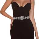 Bridal Belt Rhinestone Wedding Dress Belt Crystal Glitter Sash Wedding Waist Belt for Women