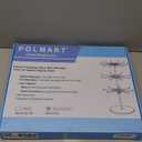 Polmart 3-Tier Spinning Display Stand Heavy Duty Adjustable Countertop Stand for Retail, Jewelry, Cosmetics, Crafts Sturdy Metal Base 360 Rotating Tiers with Height Adjustable (Silvery)