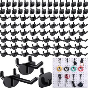 84PCS, Pedboard Hooks Plastic St...e Organizer Tools Display, Black