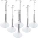 Yaocom 6 Pcs Adjustable Doll Stands for 12 Inch to 18 Inch Dolls Display Stand with Expandable Waist Wire Action Figure Display(White)