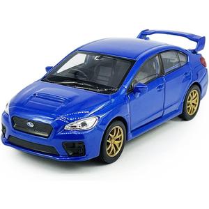 Metanyl Impreza WRX STI Toy Car Racing Sports Diecast Model Car 1/36 Scale Metal Pull Back Vehicle, Doors Open, Zinc Alloy Casting, Boys Toys Kids Birthday Gifts Mens Collection, Blue
