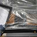 Corner Desk with Drawers Shelves for Small Space 90 Degrees Triangle Computer Desk with Power Outlets,Gaming Desk with LED Lights Monitor Stand for Home Office Workstation Writing Table (Brown)