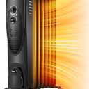 Aigostar 1500W Oil Heater 7-Fin Safe Heat, 3 Heat Setting Space Heater Adjustable Thermostat, Overheat & Tip-Over Protection, Heat Up 250 Square Feet, Quiet Oil Filled Radiator Heater for Indoor Use