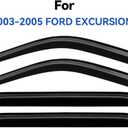 Window Visors Rain Guards for 2000 2001 2002 2003 2004 2005 Ford Excursion, Out-Channel Window Vent Wind Deflectors Visors Shades for 00 01 02 03 04 05 Ford Excursion
