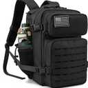 QT&QY 25L/45L Military Tactical Backpack For Men Molle Daypack 3 Day Bug Out Bag Hiking Rucksack With Bottle Holder