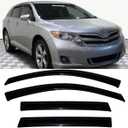 Wensdy 4pcs Side Window Wind Deflectors,Outside Mount Shade Sun rain Guards,Dark Smoke Visors for 2009-2016 Toyota Venza 94162