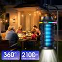 Bug Zapper Outdoor Cordless, 2026 Upgraded 4200V Electric Mosquito Zapper 5 in 1 Rechargeable Bug Zapper Outdoor Waterproof with 5000mAH Battery, Portable Fly Zapper Insect Zapper for Patio Camping