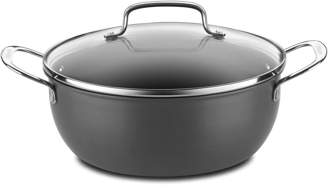 Cuisinart Chef's Classic PURELYCERAMIC Nonstick PFAS Free Hard Anodized 5 Quart Chili Pot with Cover, 650C-26CP