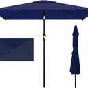 AreShark 6.5' x 10' Rectangular Patio Umbrellas for Outdoor, Outdoor Table Umbrella, Large Outdoor Patio Umbrellas with 6 Sturdy Ribs for Pool, Garden, Deck & Market (Navy)