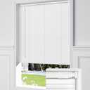 UNISHADES No Drill Cordless Mini Blinds, 35" W × 36" H White | Upgraded to L-Shaped Slats for Enhanced Privacy, With Adjustable Light Control.
