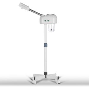 Professional Ozone Facial Steamer for Esthetician with Hot Mist, Stand Facial Steamer On Wheels, Height Adjustable & 360 Rotatable Nozzle, Home & Salon SPA