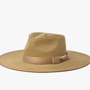 FLUFFY SENSE. Unisex Wide Brim Sun Hat Straw Panama Rancher Fedora Hat for Men Beach Hat for Women
