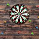 Windkream Extended Length Dart Board Wall Protectors for Professional Darts, 47'' x 35'' x 0.5 Thick Dartboard Surround Backing Felt Wall with Removable Adhesive Tabs (Wood Color)