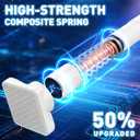 SUNALLY Room Divider Tension Curtain Rod, No Drilling Room Separator for Space Partition, 4-10ft(H) 32-100inch(W) Adjustable Heavy Duty Temporary Wall Divider Floor to Ceiling Tension Rod, White