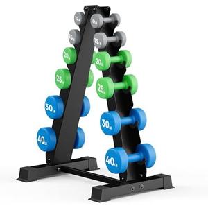 JDGG Dumbbell Rack Stand, Heavy Duty A-Frame Dumbbell Storage Rack, 5 tier Steel Dumbbell Holder for Home Gym Space Saver 200 LBS Capacity