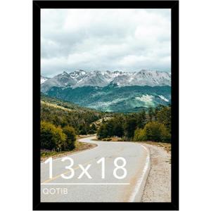 13x18 Picture Frame Black for Wall Hanging, Wood 13 x 18 Frame Photo Frame for Wall Horizontally or Vertically, Black, 1 Pack