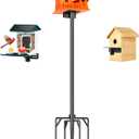 Bird House Pole Stand 80", Dia 1 Inch Smart Bird Feeder Pole, Feeding Station for Outdoors Heavy Duty, Compatible Post Mount