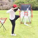 Baseball Softball Batter Dummy,Pitching Training Mannequin,Pitching Aid for Improved Accuracy (Red)