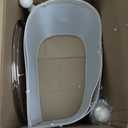 BOBOMOMO 20.5" Farmhouse Bedside Lamps Set of 2, Vintage Nightstand Lamps with Antique White Resin Base & Linen Shade, Small Table Lamps for Bedroom, Living Room, Nursery & Light Neutral Home Décor