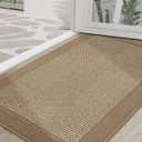 BEQHAUSE Indoor Door Mat 36" x 60", Dirt Trapper Door Mats Non-Slip Entryway Rugs Washable, Trap Dirt Absorbent Welcome Mat, Low Profile Floor Mats for Front Back Door and Entryway, Beige
