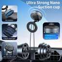 Car Phone Holder for Magsafe, Suction Cup Phone Mount 360 Adjustable Vacuum Magnetic Phone Holder, Cell Phone Holders for Your Car Compatible with iPhone 17 Pro Max 16 15 14 13 12 (Carbon Fiber)