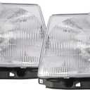 Driver & Passenger Side Headlight Assembly w/Bulb Compatible with Tacoma Base/Limited/Pre Runner/SR5 1997-2000 2WD Headlamp TO2502120 TO2503120