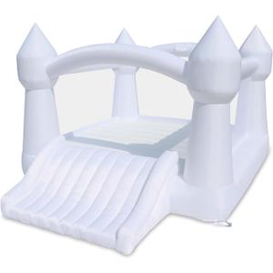 Bounceland Party Castle Daydreamer Cloud Bounce House, 16.4 ft L x 13.1 ft W x 9.3 ft H, Basketball Hoop, UL Strong Blower Included, Trendy Pastel Color, Fun Slide & Bounce Area, Castle Theme for Kids
