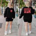 UNIQUEONE Overstimulated Moms Club Sweatshirt for Women Crewneck Mama Sweatshirt Mom shirts Oversized Pullover Tops (Black, M)