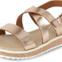 The Children's Place girls Baby Girls and Toddler Platform Sandals With Adjustable Ankle Strap