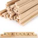 20 Pack Scrabble Tiles Holders, Wooden Racks for Letter and Dominoes Tiles, Game Stands and Holder Tray for Crafts