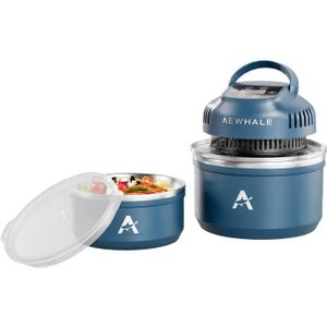 AEWHALE Portable Air Fryer 3-in-1,4QT & 8 Cup non toxic air fryer with Storage Lids,Ideal for Small Spaces