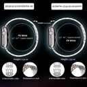 2 x Stainless Steel Band Compatible with Apple Watch Ultra 2/Ultra/Series 101 & SE/SE2, Adjustable Metal Strap for 38mm 40mm 41mm 42mm 44mm 45mm 49mm iWatch