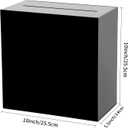 Hxezoc Black Acrylic Wedding Card Box Clear DIY Card Boxes Gift Card Box Money Box Holder for Wedding Reception Anniversary Birthday Party Baby Shower Graduation Decorations (10 x 10 x 5.5 inch)