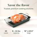 Multipurpose Turkey Oven Bags, Large Turkey Size 19" x 23.5" | Holds Up to 24 Pounds, 25 Count, Oven Cooking Bags for Roasting, Baking, Preserving, Harvest Storage, Odor Proof