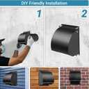 Neoaider 6 Inch Hooded Wall Vent Cover with Screen and Damper, 14GA/2MM Thick Heavy-Duty Steel Vent Covers for Wall, Vent Cover for Dryer Ventilation and Outdoor Air Exhaust, Black