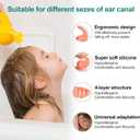 Kids Swimming Ear Plugs,3 Pairs Waterproof Reusable Silicone Child Swim Earplugs for Swimming Surfing Bathing Showering,Small Children Water Ear Plugs Suitable for Boys and Girls (Kids 4-12 Years Old)